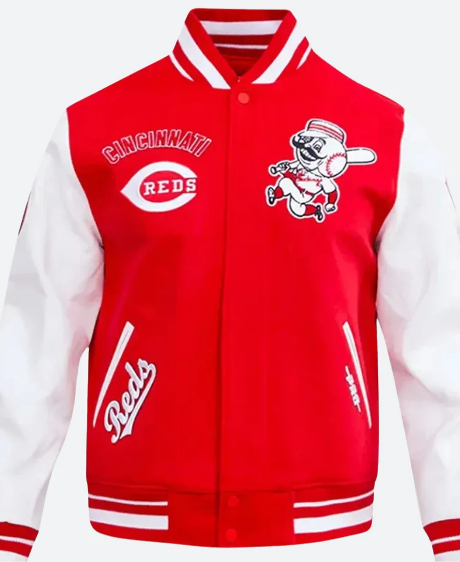 Cincinnati Reds Letterman Varsity Jacket Style 01 Front Image