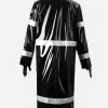 Coraline Wybie Lovat Leather Trench Coat Back Image