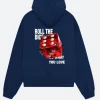 Coramisa Dice Hoodie Blue Back Image
