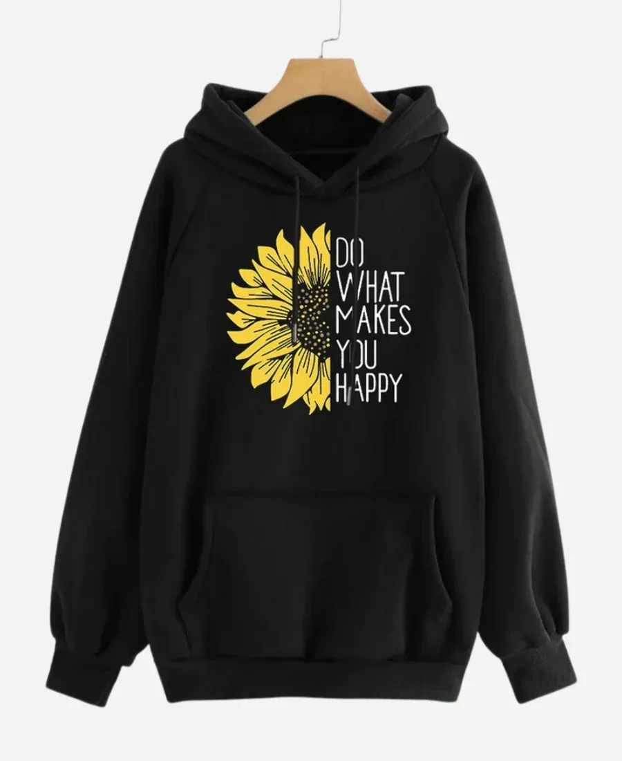 Do What Makes You Happy Hoodie Black Image