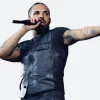 Drake Wireless Festival Leather Vest Front Image