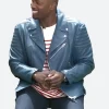 E News 2025 Akbar Gbajabiamila Leather Jacket Front Image