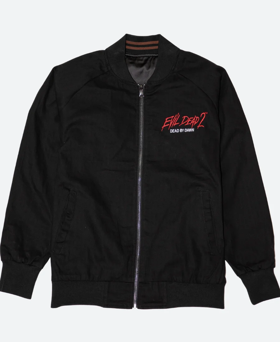 Evil Dead 2 Black Bomber Jacket Front Image