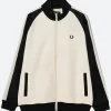 Fred Perry X BEAMS Track Jacket Beige Front Image