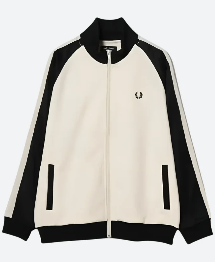 Fred Perry X BEAMS Track Jacket Beige Front Image