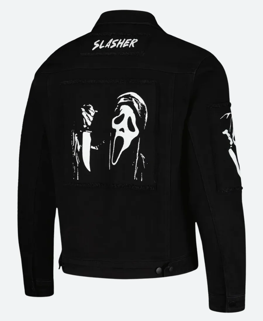 Ghostface Scream Slasher Grunge Punk Jacket Back Image