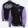 Golden State Valkyries FISLL Eclipse Varsity Jacket Front & Back Image