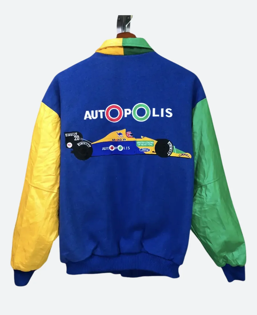 Hailey Bieber Benetton Formula 1 Jacket Back Image