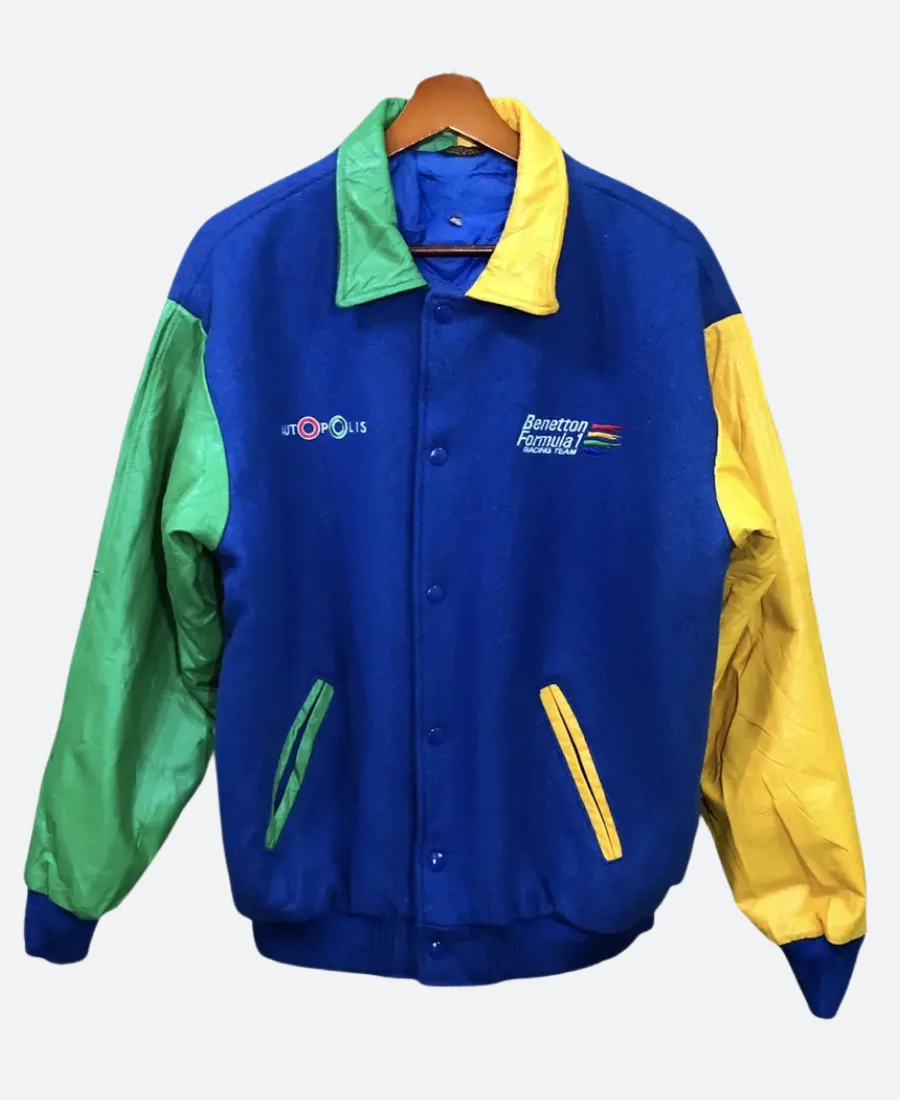 Hailey Bieber Benetton Formula 1 Jacket Front Image