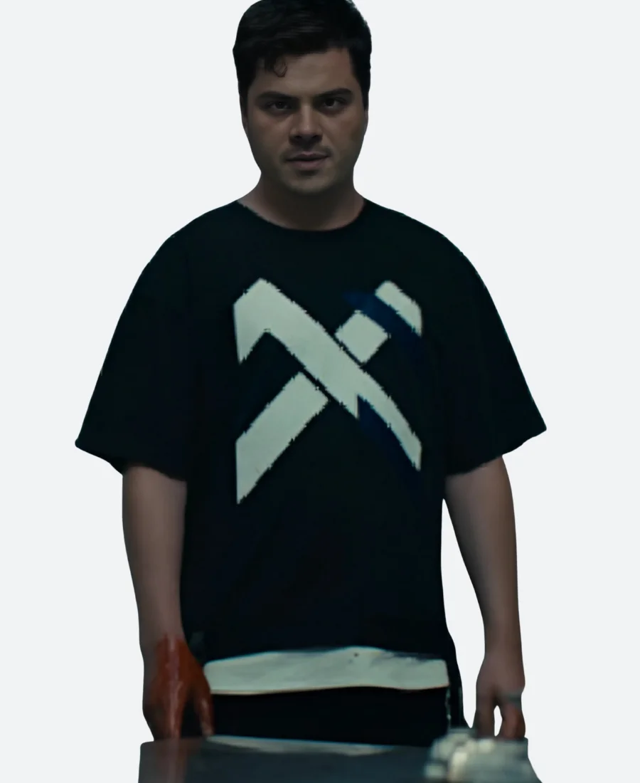 Hell Motel S01 Atticus Mitchell Cross Front T-Shirt Front Image
