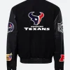Houston Texans Black Varsity Jacket Back Image