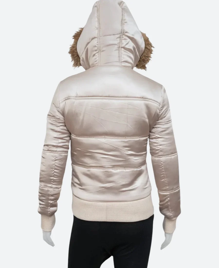 Jennifer’s Body White Puffer Jacket Back Image