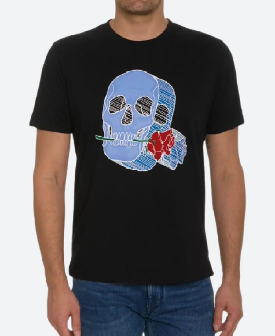 Jersey Shore Family Vacation S08 Ronnie Ortiz-Magro Skull Rose T-Shirt Front Image