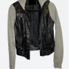 Jersey Shore Family Vacation S08 Sammi Giancola Leather Hooded Jacket Front Image