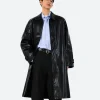Juice Wrld Leather Trench Coat Front Image