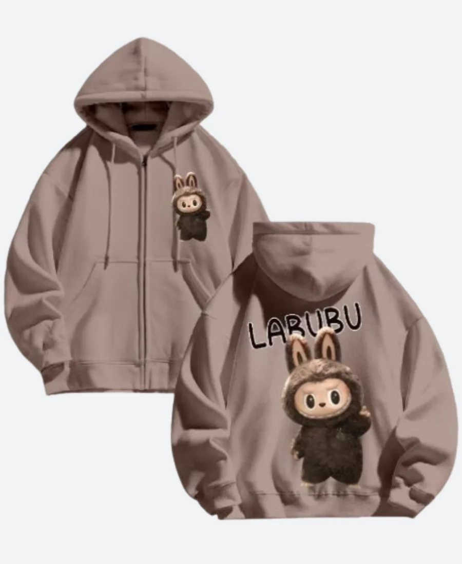 Labubu The Monster Hoodie Brown Image