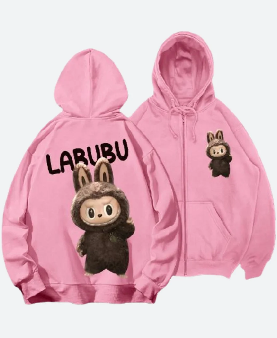 Labubu The Monster Hoodie Pink Image