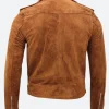Law & Order Nick Creegan Suede Leather Jacket Back Image