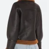Law and Order Organized Crime Jet Slootmaekers Leather Jacket Back Image