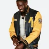 Love Island UK S12 Dejon Noel-Williams Leather Varsity Jacket Actor Image