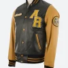 Love Island UK S12 Dejon Noel-Williams Leather Varsity Jacket Side Image
