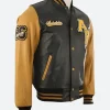 Love Island UK S12 Dejon Noel-Williams Leather Varsity Jacket Sleeves Image