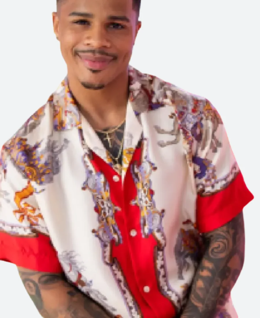 Love Island USA S07 Ace Greene Floral Shirt Actor Image