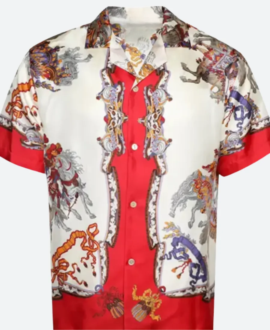 Love Island USA S07 Ace Greene Floral Shirt Front Image