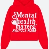 Mental Health Matters Hoodie Red Image