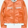 NY Knicks Game Kylie Jenner Leather Jacket Front Image
