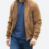 Nobody Wants This Sasha Roklov Suede Leather Jacket Front Image