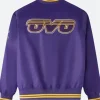 OVO X LA Lakers Varsity Jacket Back Image