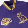OVO X LA Lakers Varsity Jacket Collar Zoom Image