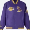 OVO X LA Lakers Varsity Jacket Front Image