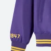 OVO X LA Lakers Varsity Jacket Sleeves Image