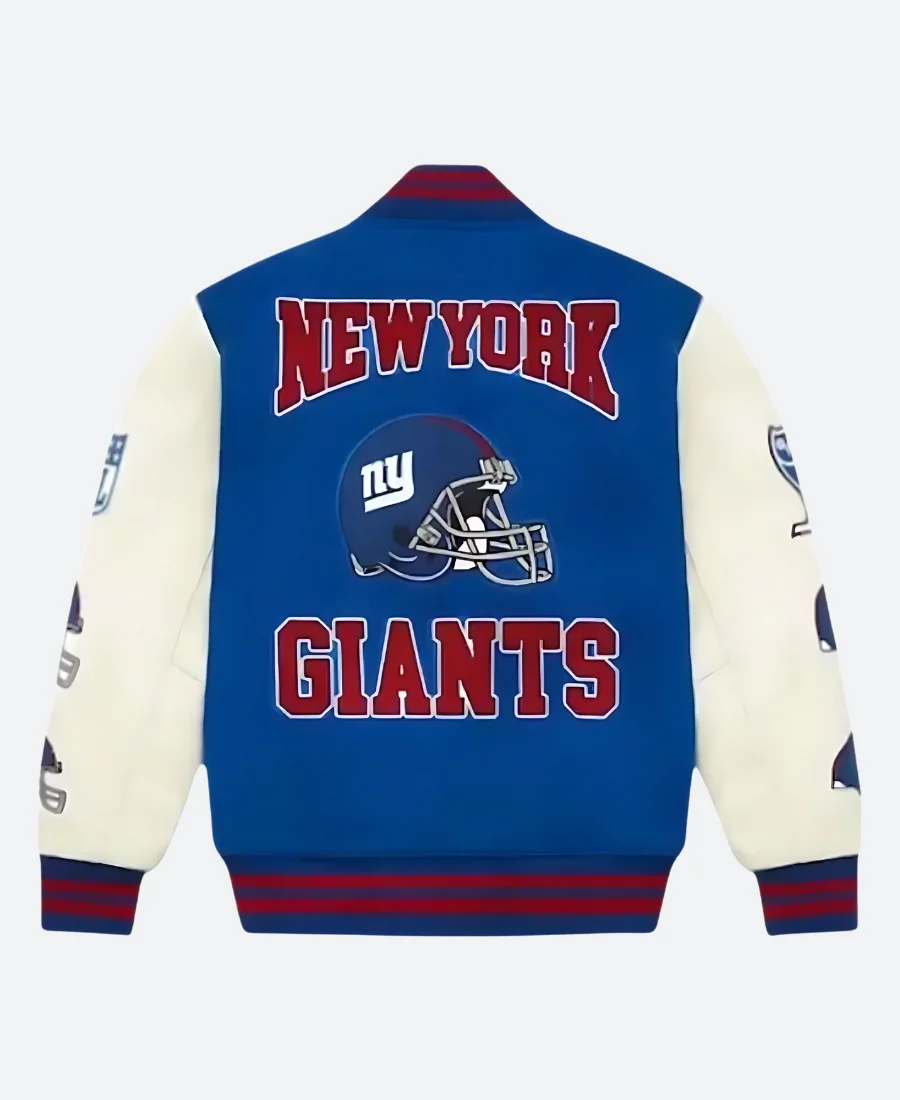 OVO X New York Giants Varsity Jacket Back Image