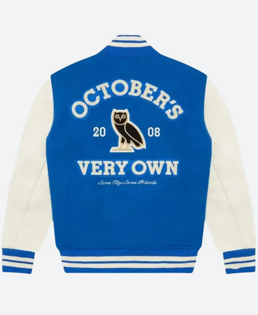 OVO X Same City Same Friends Varsity Jacket Back Image
