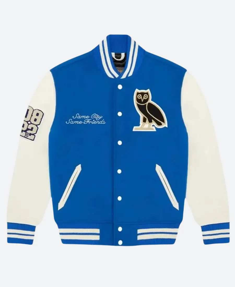 OVO X Same City Same Friends Varsity Jacket Front Image