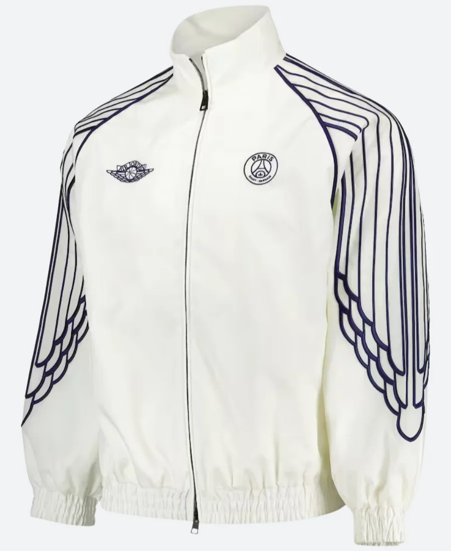 PSG X Jordan Wings White Anthem Jacket Front Image