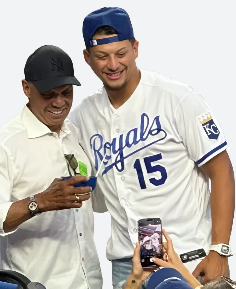 Patrick Mahomes KC Royals 15 White Jersey Front Image