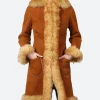Penny Lane Suede Shearling Coat Front Image