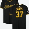 Pittsburgh Pirates Jared Jones Script Jersey Front Image