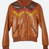 Poker Face 2023 Charlie Cale Leather Jacket Front Image