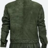 Poker Face 2023 Charlie Cale Suede Leather Jacket Back IMage