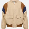Press Junket Aaron Taylor Bomber Jacket Front Image