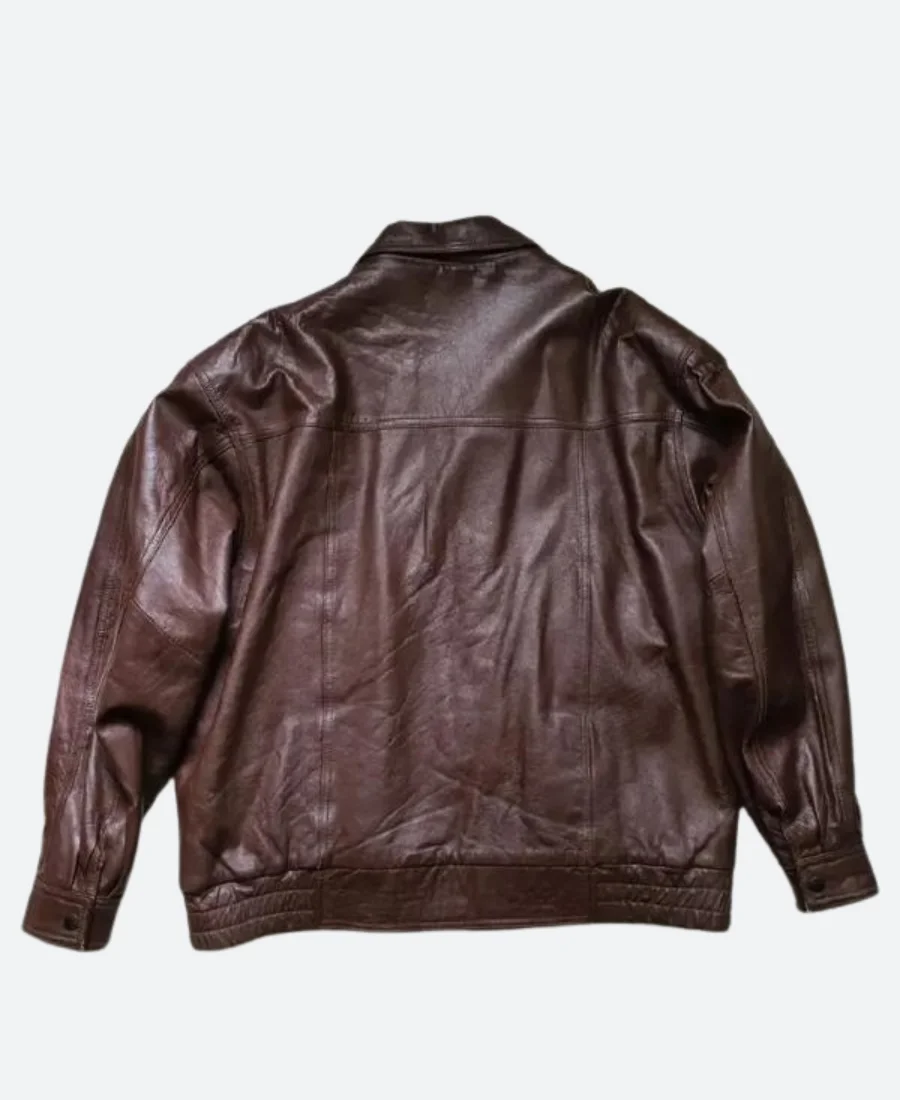 Pushers S01 Craig Dawkins Leather Jacket Back Image