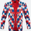 Rocketman Elton John Checked Blazer Collar Image
