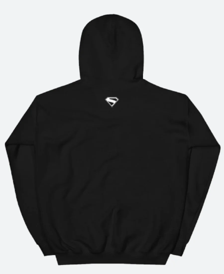 SUPERMAN 2025 Fortress of Solitude Black Hoodie Back Image