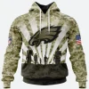 Salute To Service Eagles Hoodie Front Image
