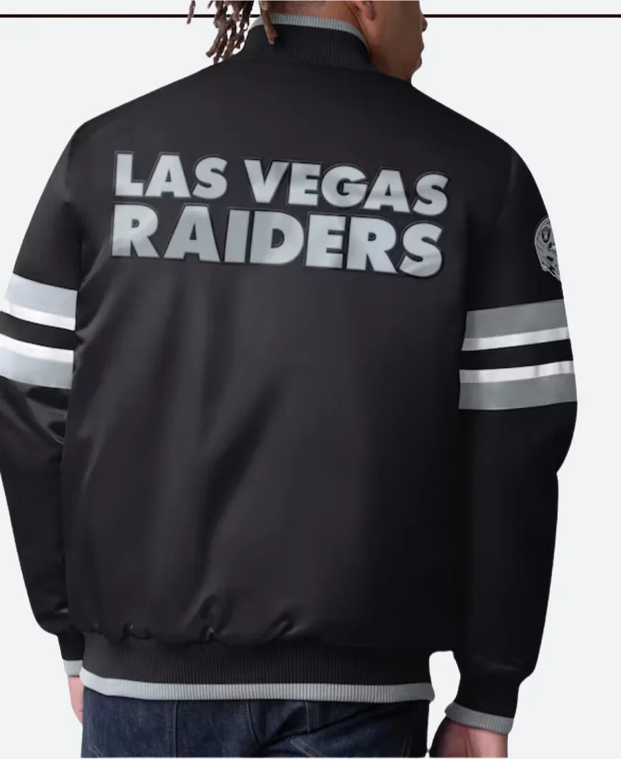 Scout I Las Vegas Raiders Varsity Jacket Back Image